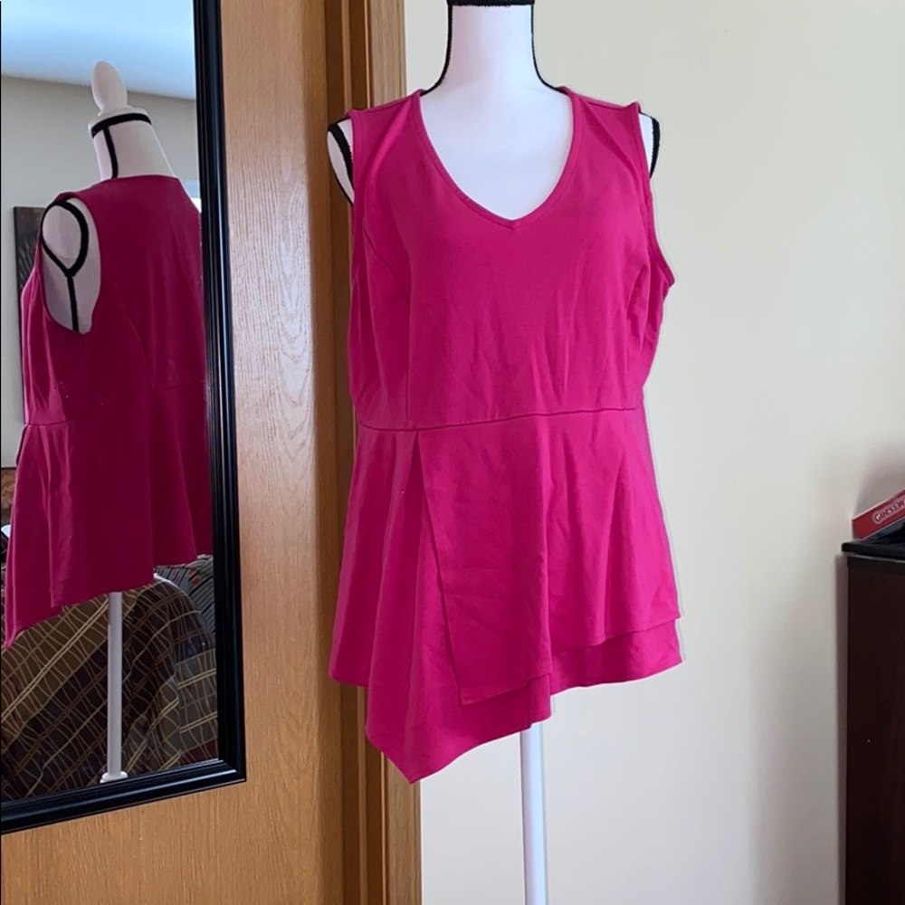 Ponte asymmetric peplum